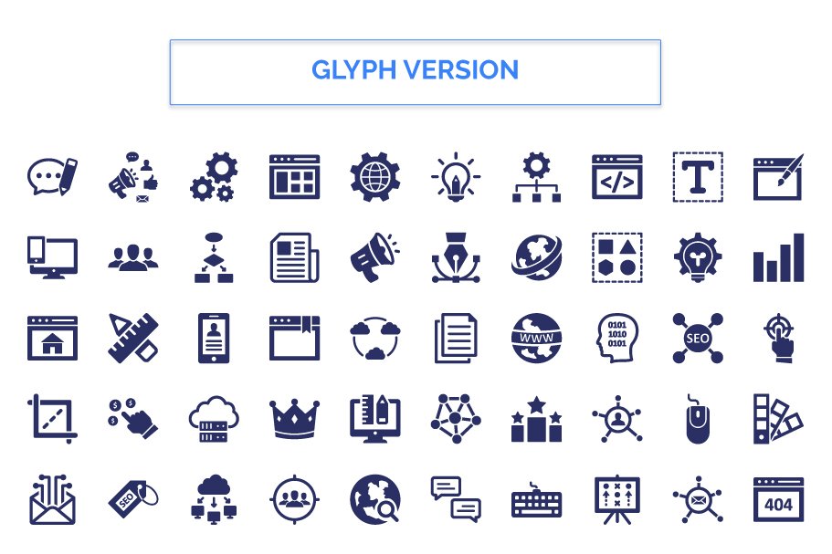 Web Optimization Vector Icons Pack preview image.