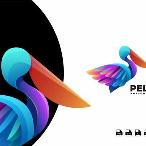 Pelican colorful gradient logo cover image.