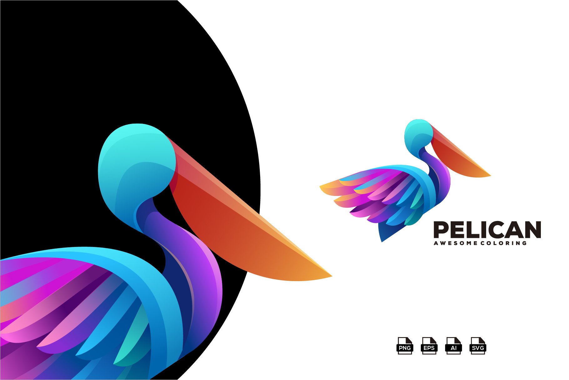 Pelican colorful gradient logo cover image.