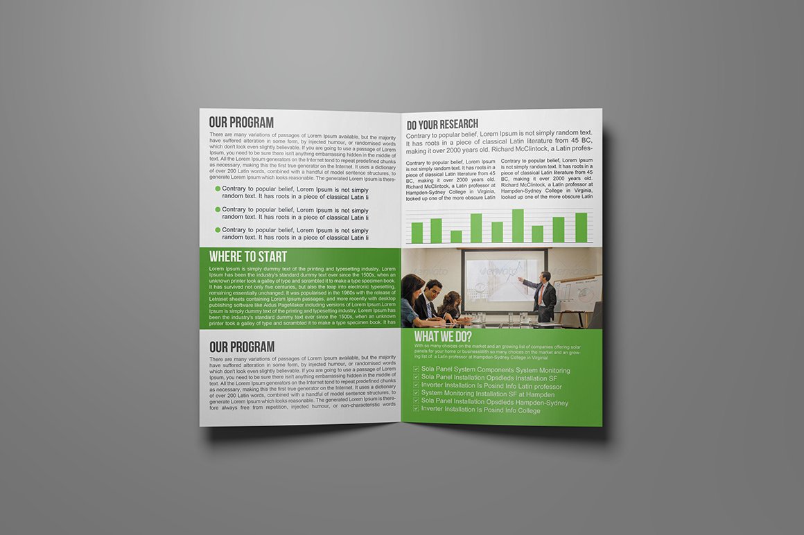 Brochure Bifold Template preview image.