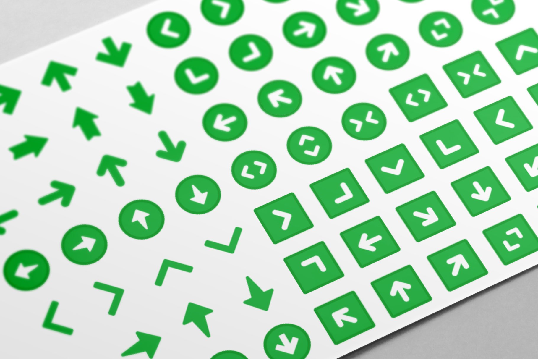 100 Arrows Icons - Jolly - Green preview image.