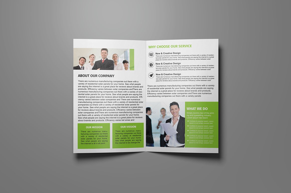 Bifold Corporate Brochure Template preview image.