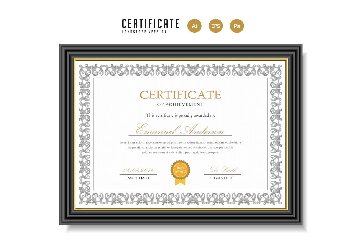 431. Modern Certificate Template preview image.