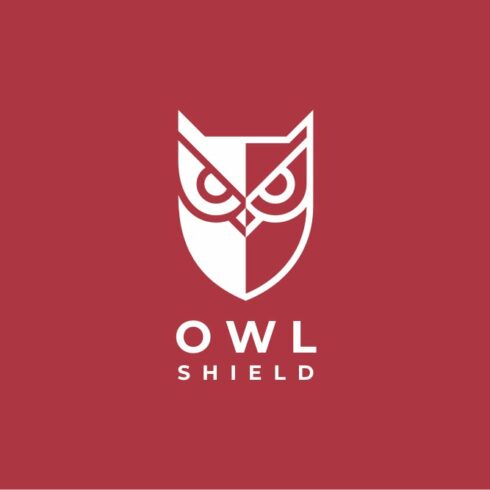 Owl Shield Logo Template cover image.