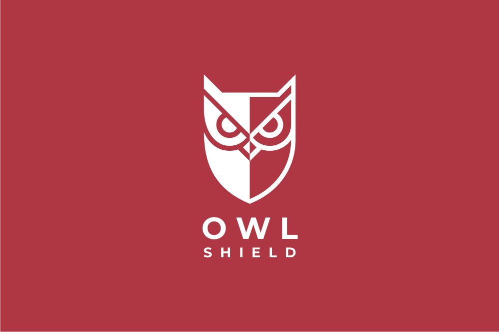 Owl Shield Logo Template cover image.