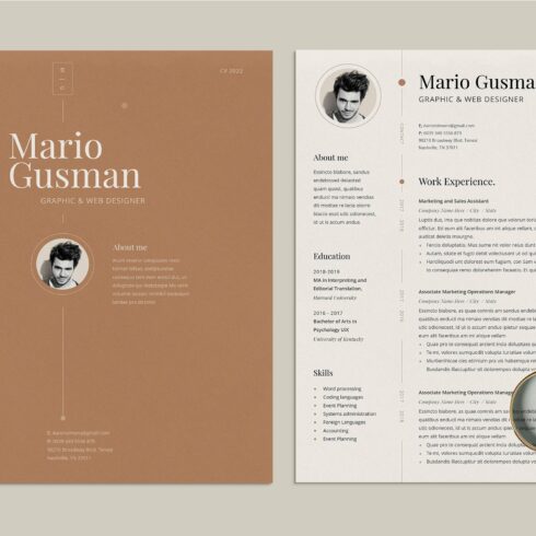 Creative Resume Template cover image.