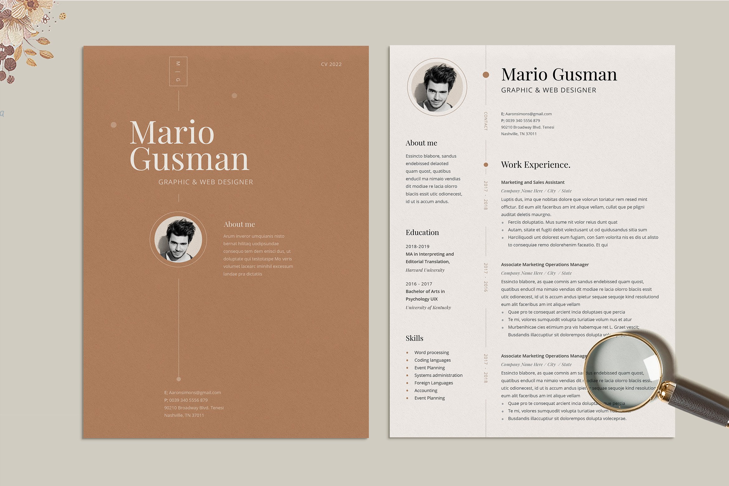 Creative Resume Template cover image.