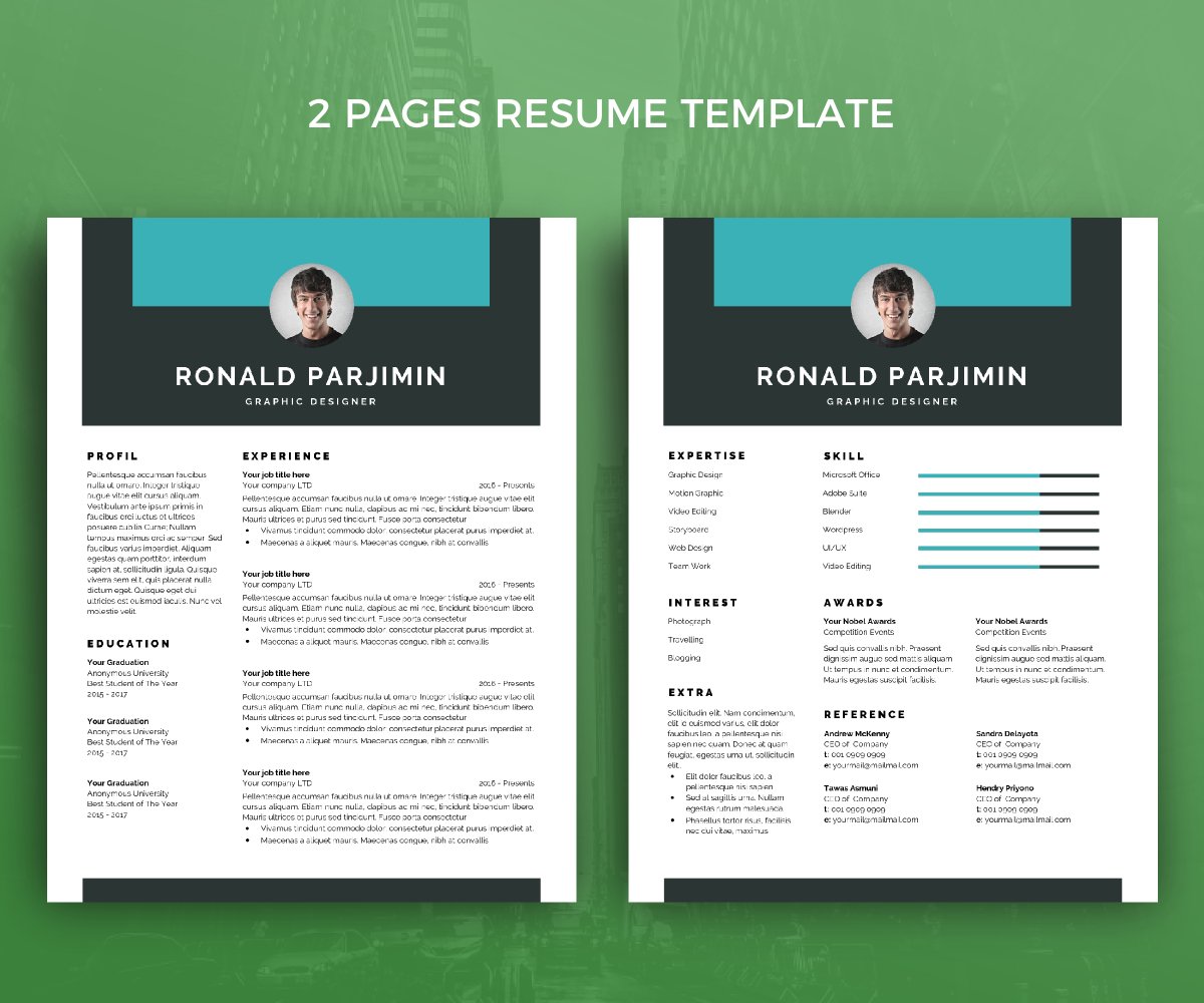 Resume Template 32 preview image.
