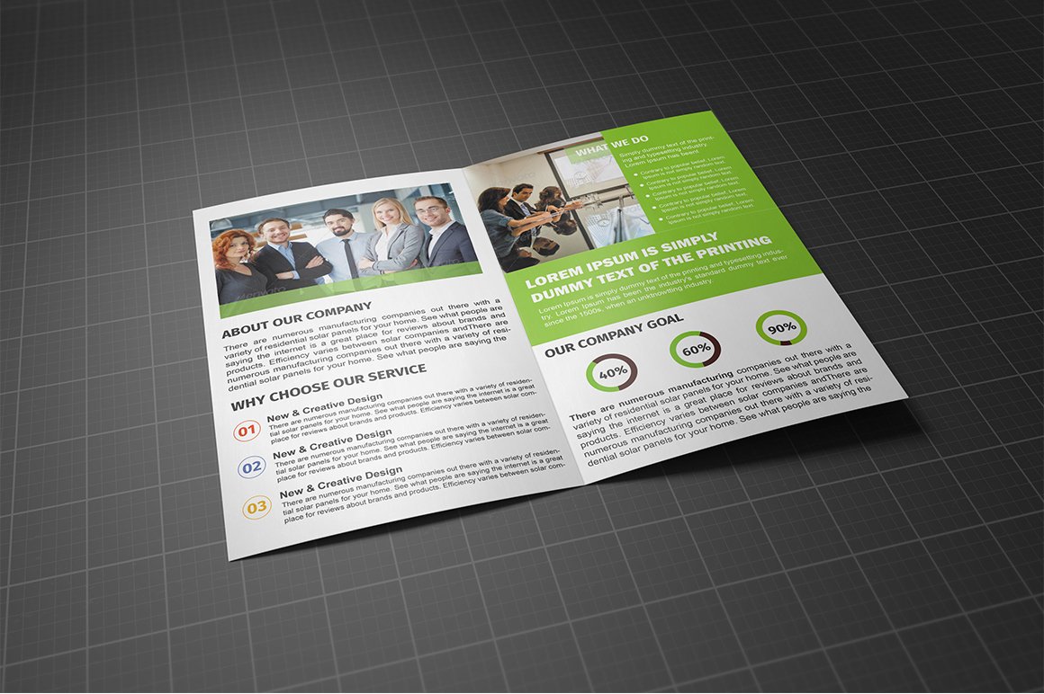 Bifold Corporate Brochure Template preview image.