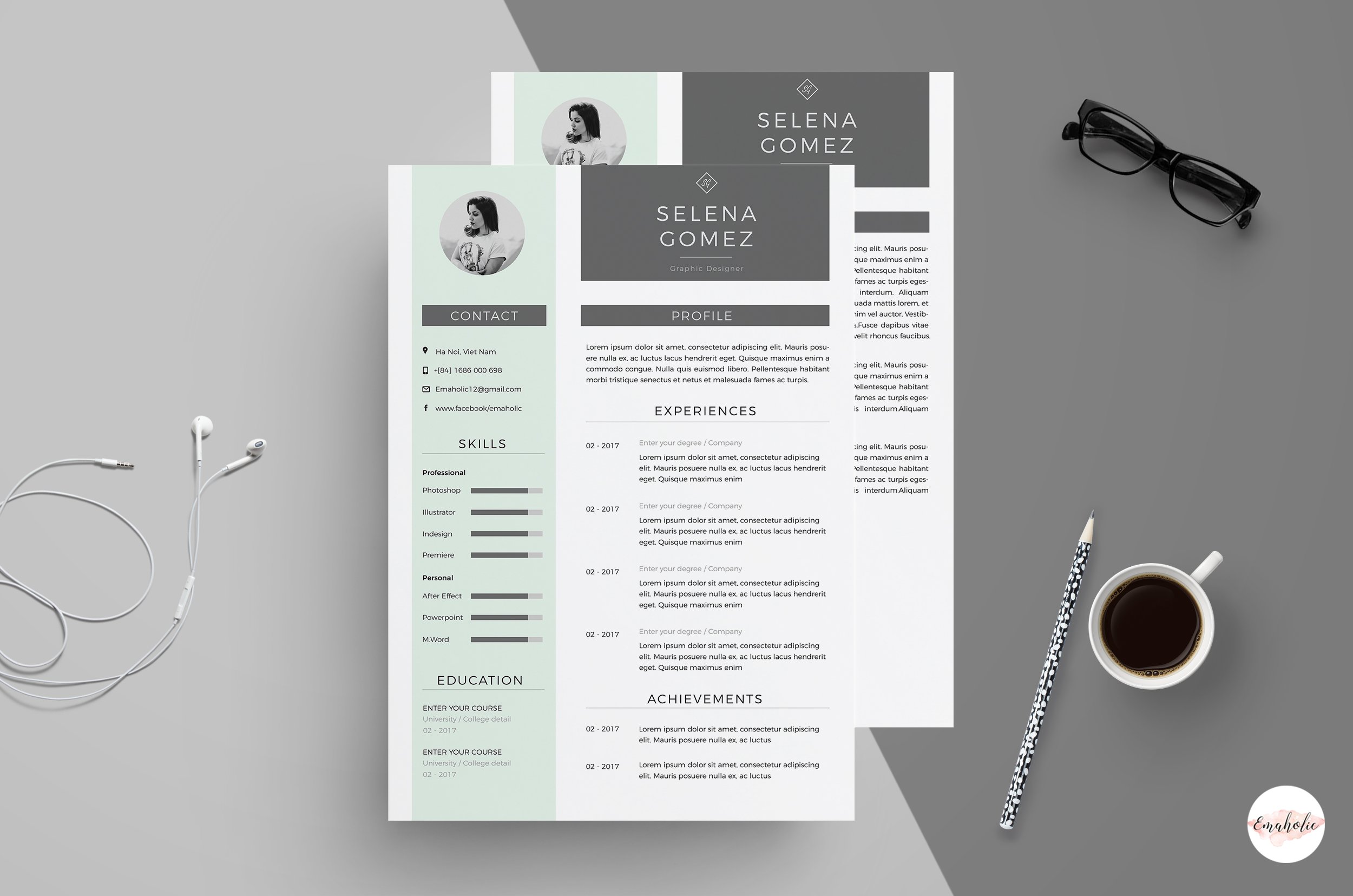 Modern CV Template preview image.