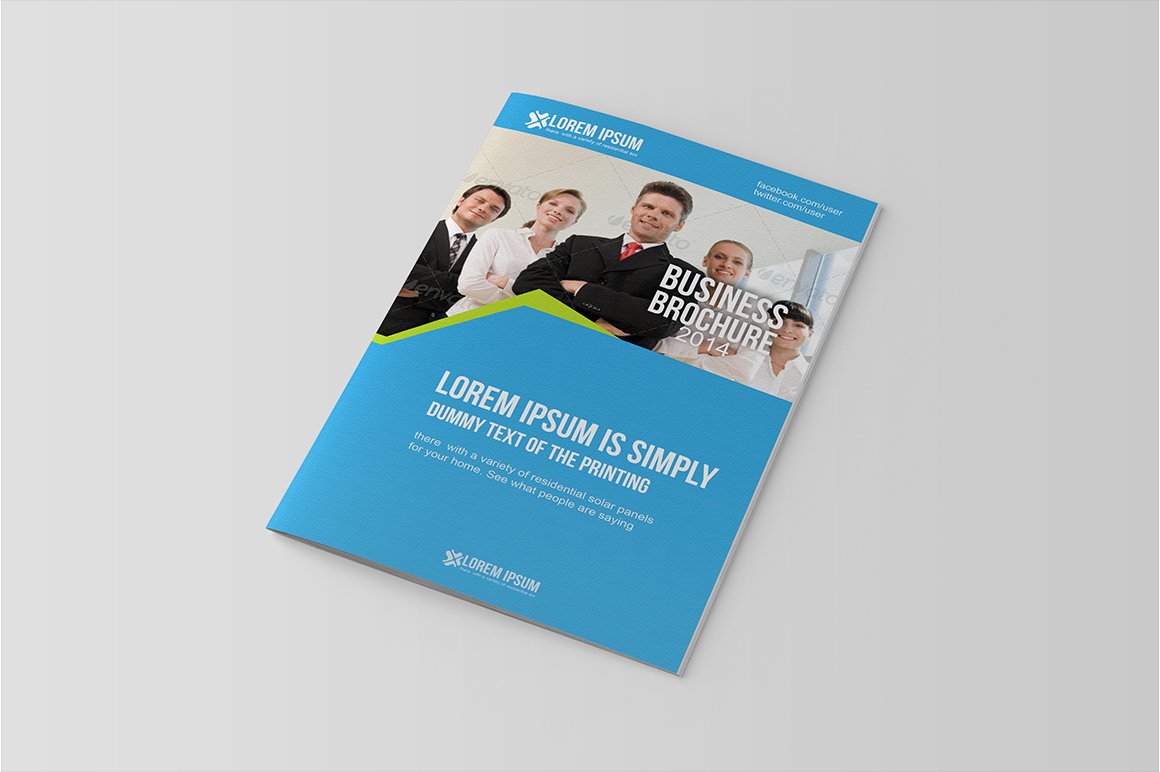 Business Brochure Bifold Template preview image.