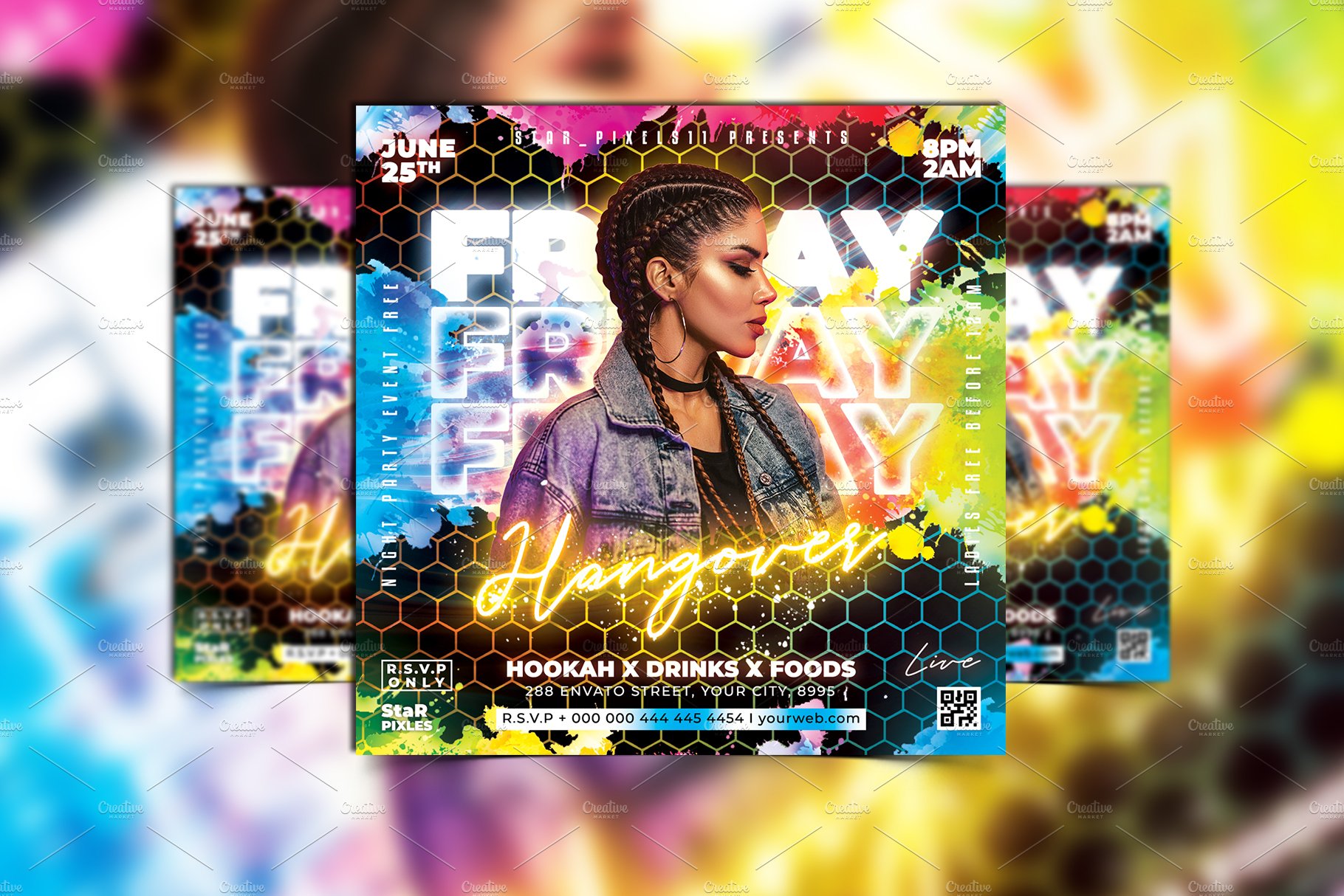 Night Club Flyer Template cover image.