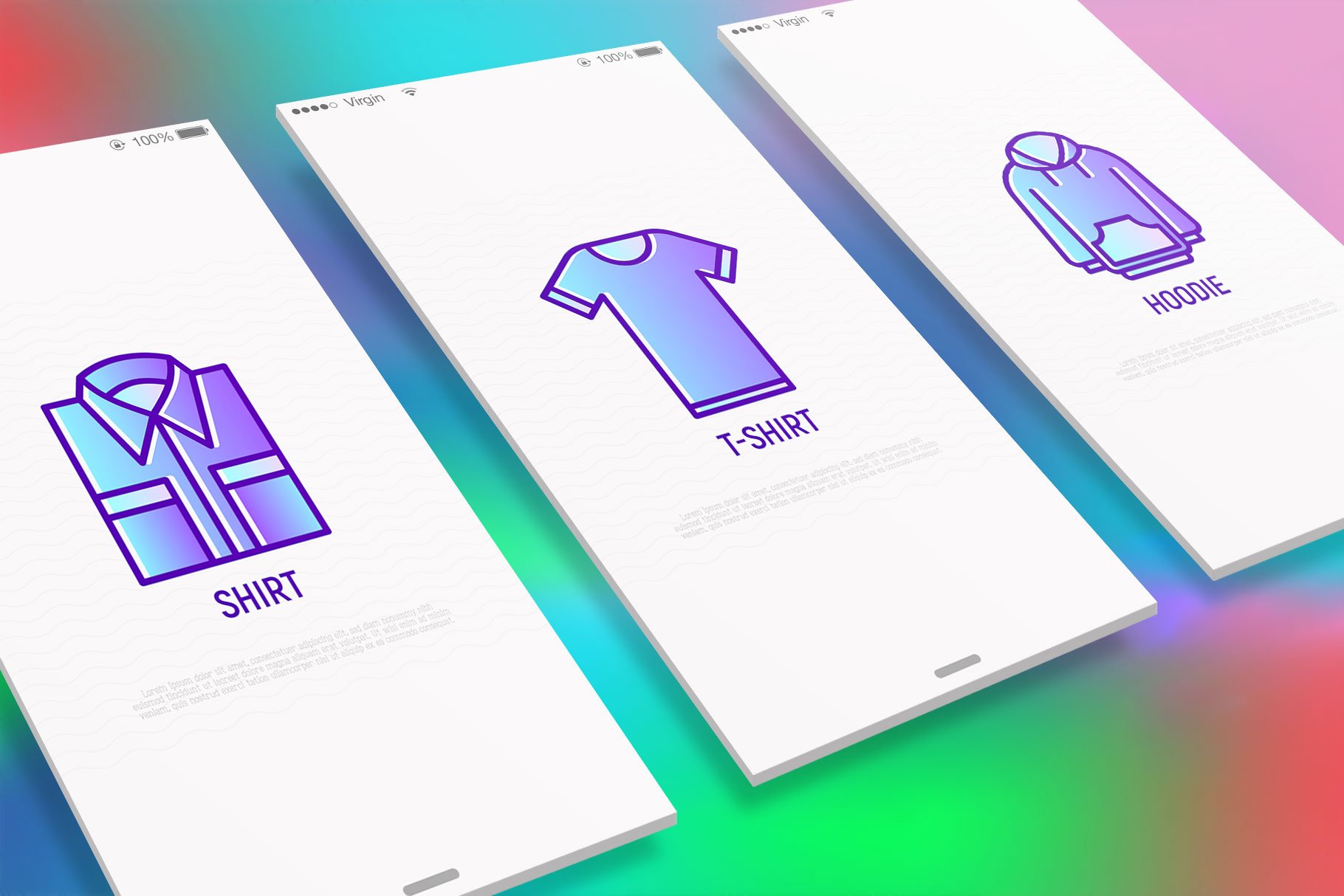 Clothes | 16 Thin Line Icons Set preview image.