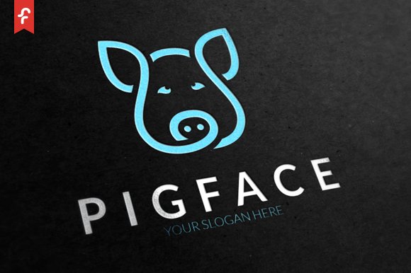Pig Face Logo preview image.