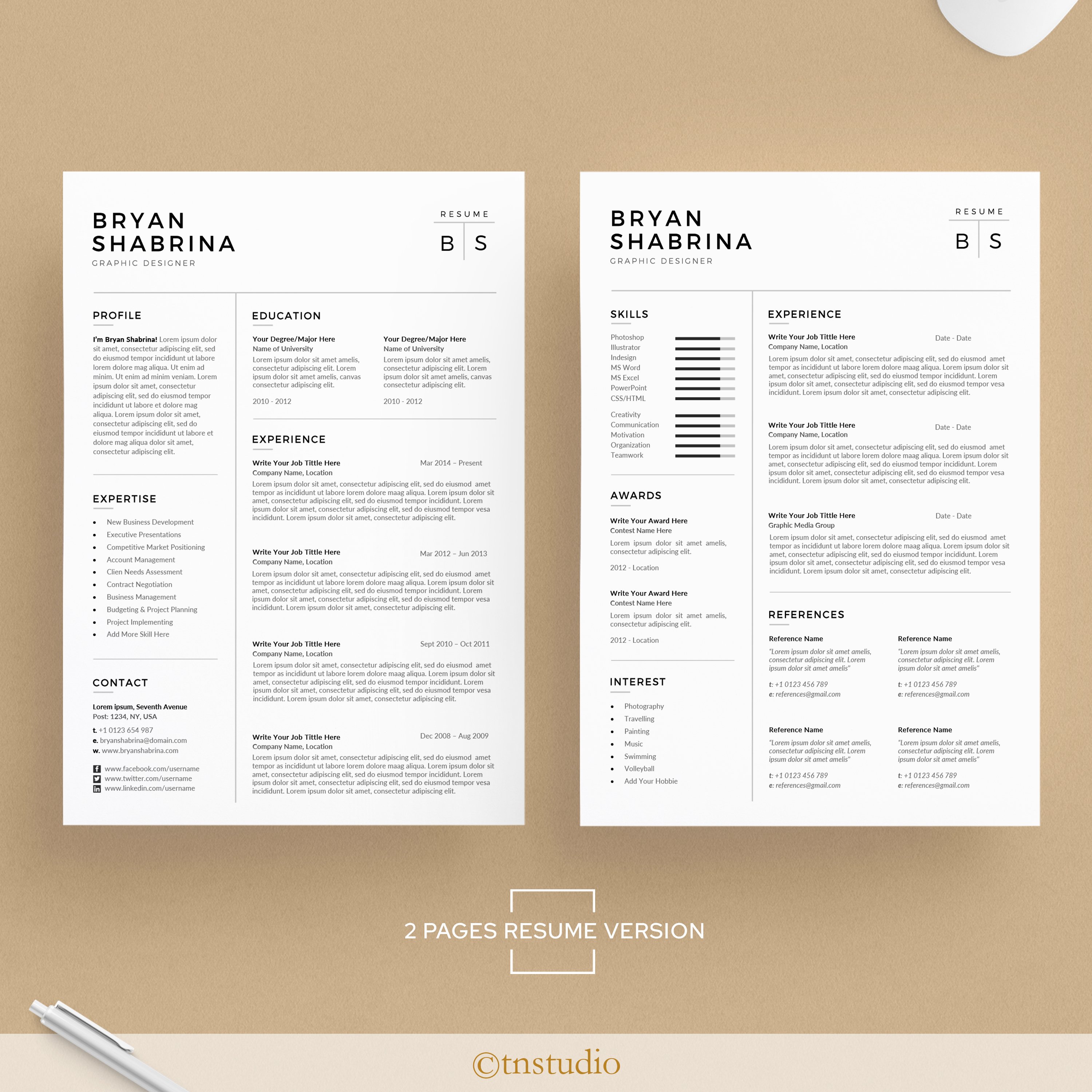 Resume/CV - BS preview image.