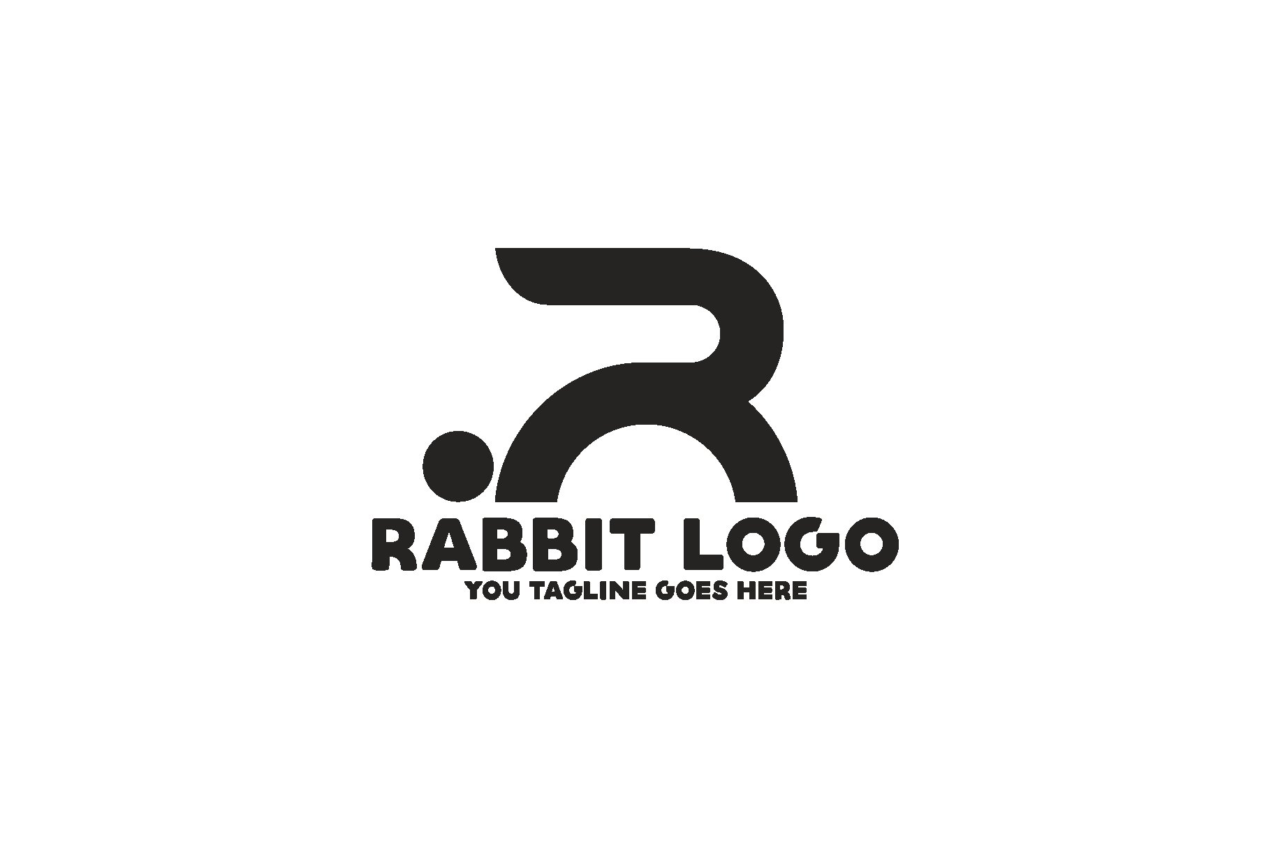 Rabbit R Letter Logo preview image.