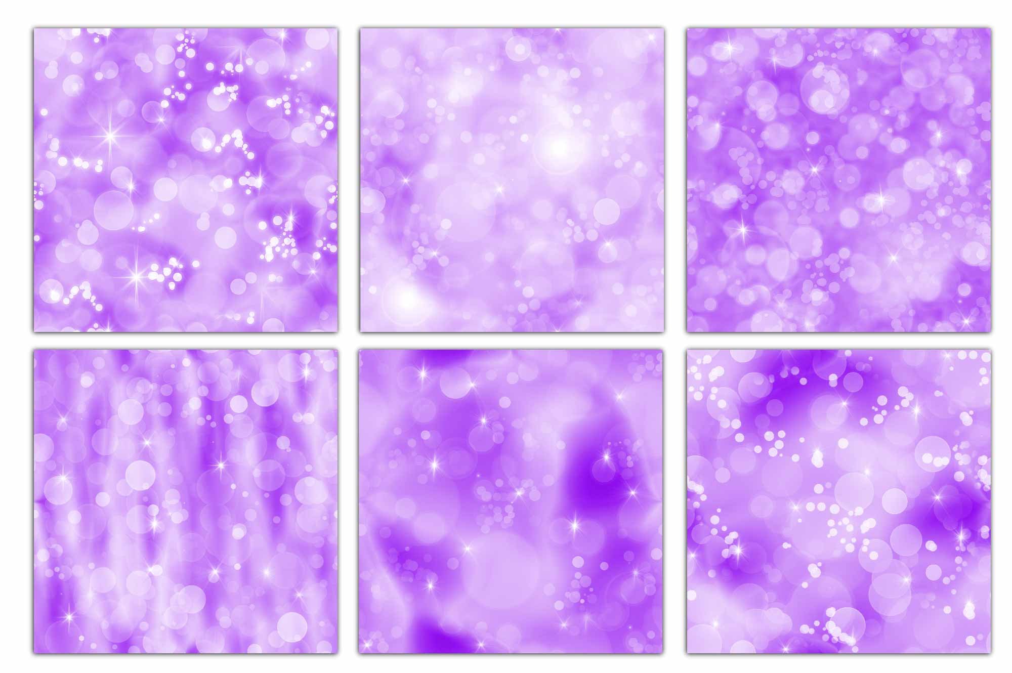 Seamless Purple Bokeh Digital Paper preview image.