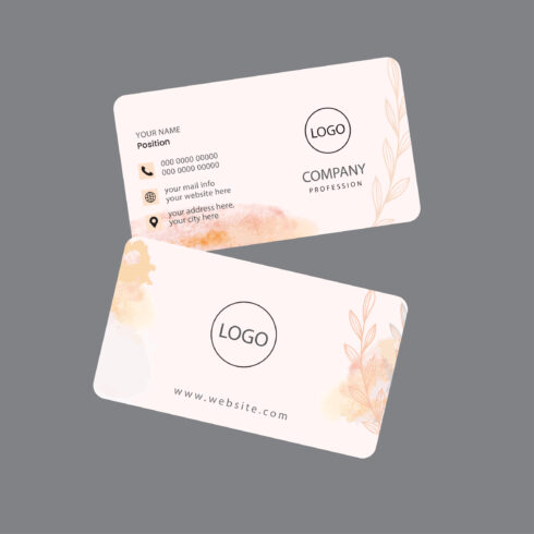 Beauty Business card Design cover image.