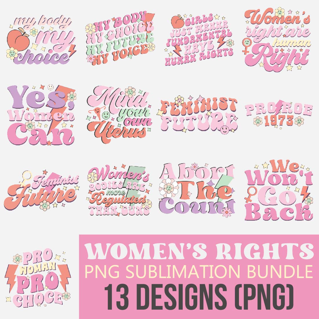 Women's Rights Sublimation Design Bundle cover image.