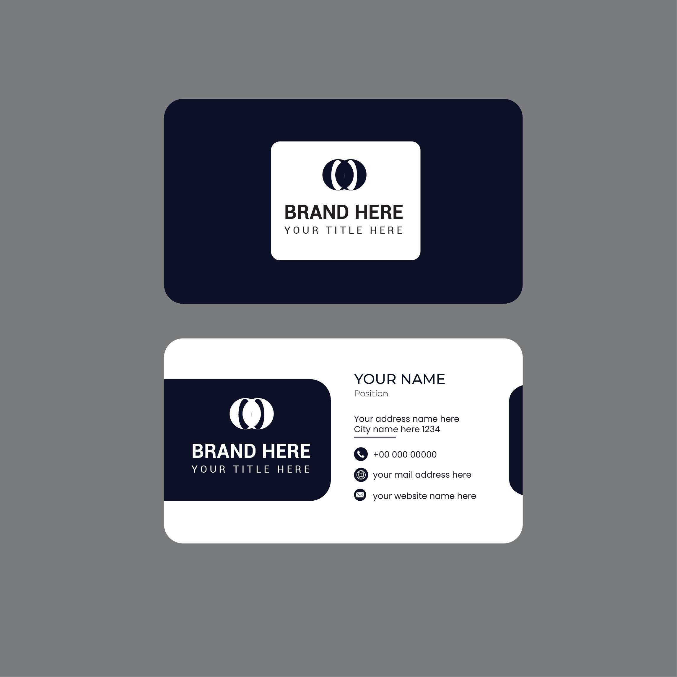 Business Card Template preview image.