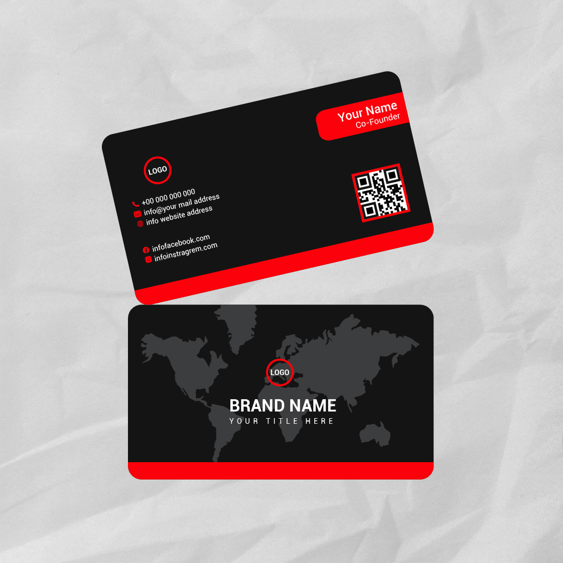 Business Card Template preview image.