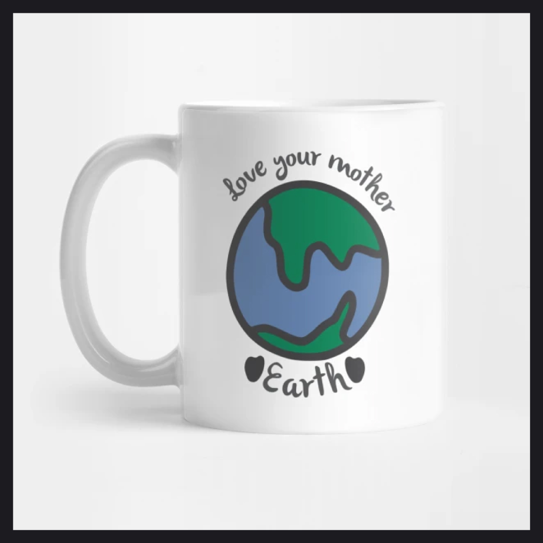 Love your mother earth - t-shirt design vector illustration preview image.