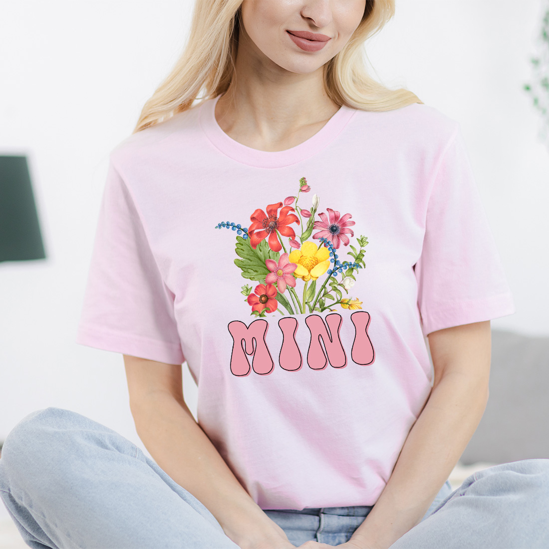 Mama and Mini, Retro Flower png, Mommy and Me png, Matching Shirt png, Boho png, Mother's Day png, Floral Mom Sublimation Designs Downloads preview image.