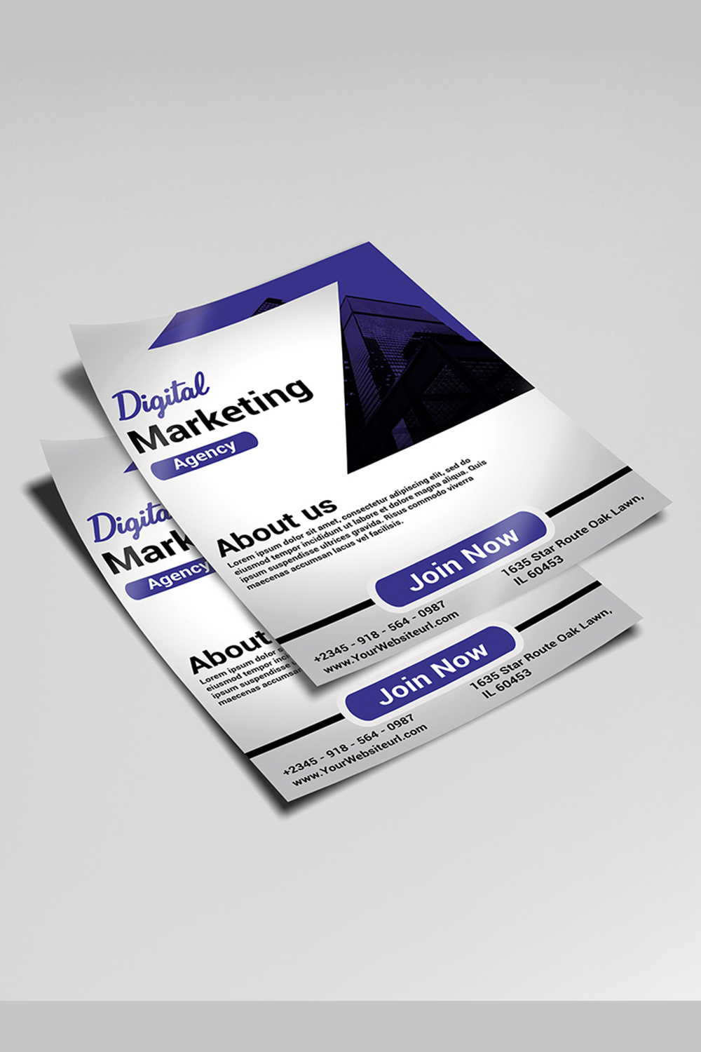 Digital marketing Poster/flyer design pinterest preview image.