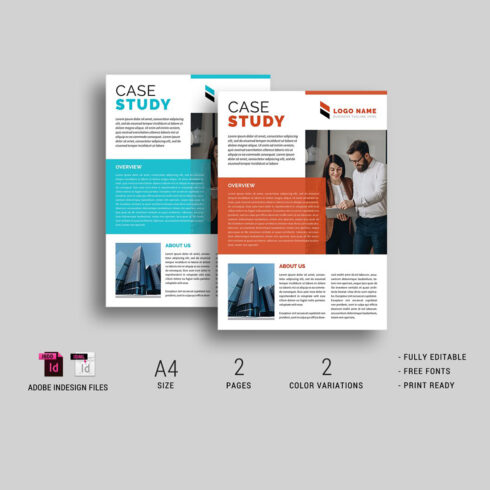 Business Case Study Template cover image.