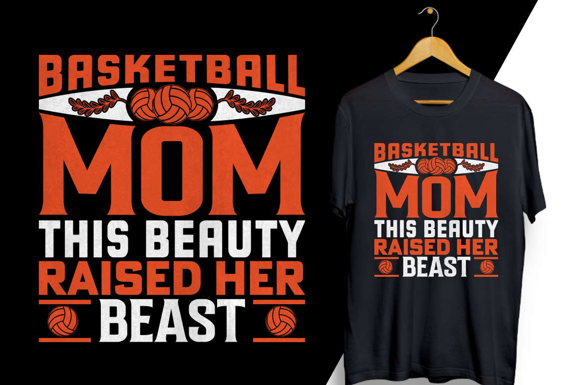 T - shirt that says basketball mom.