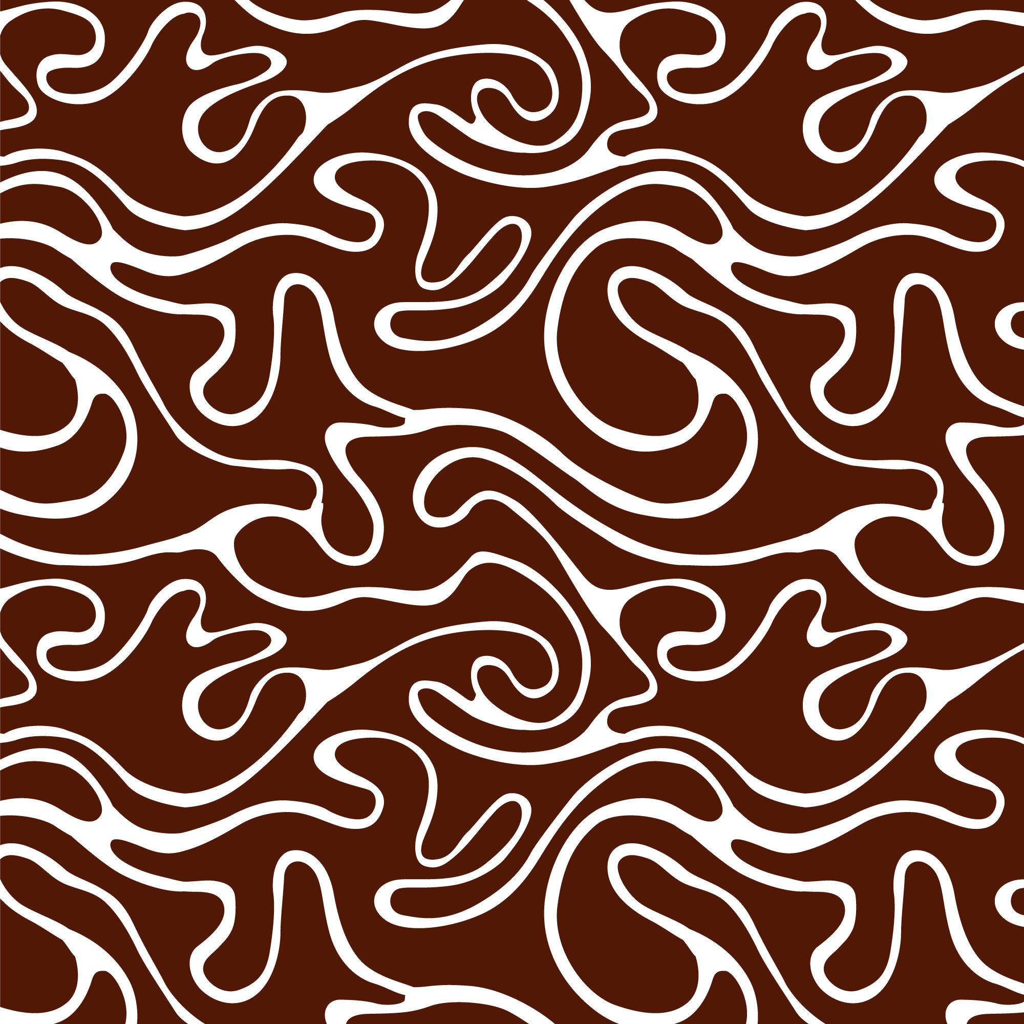 Brown and white pattern with wavy lines.