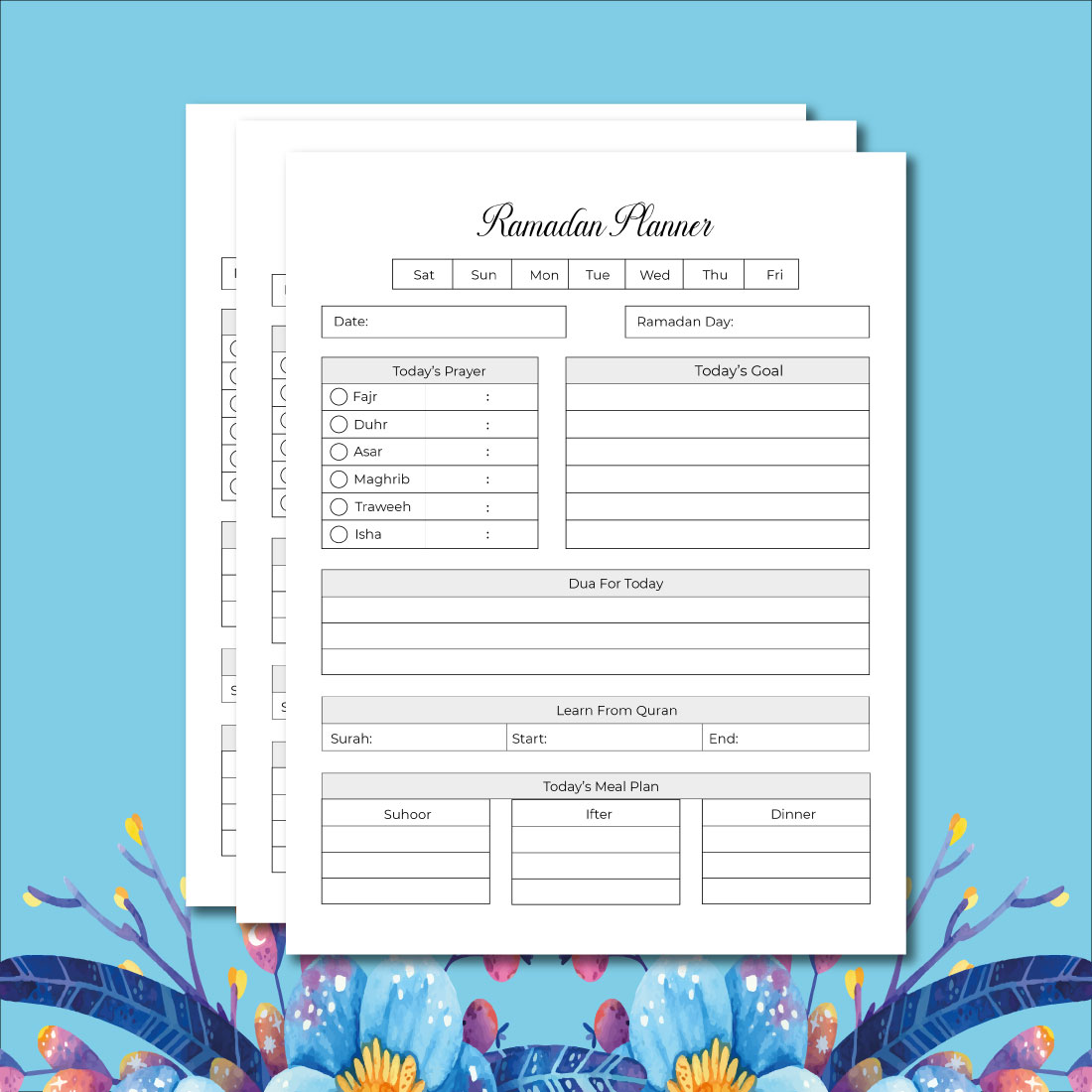 Ramadan Planner - KDP Interior preview image.