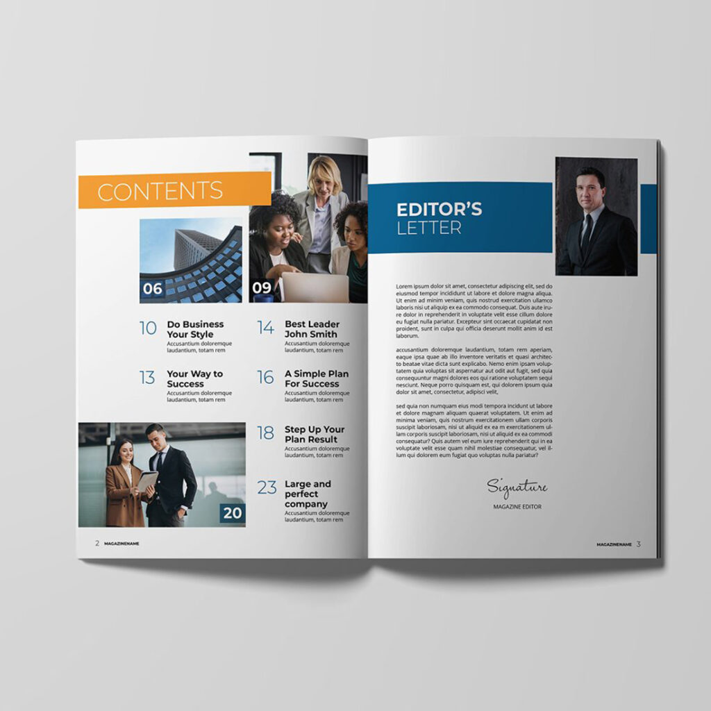 Business Magazine Template Indesign - MasterBundles