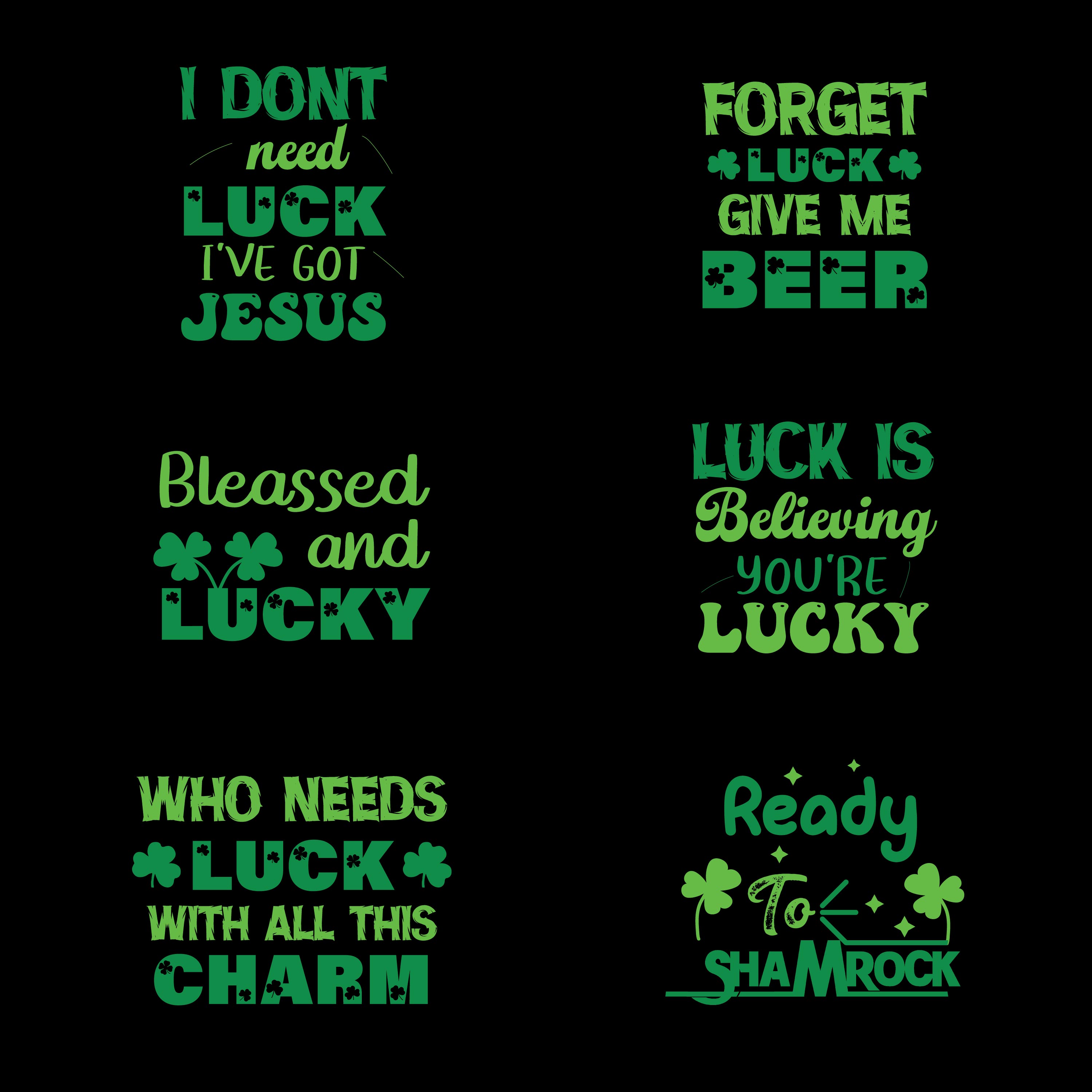 St Patrick's Day T-shirt Design Bundle preview image.