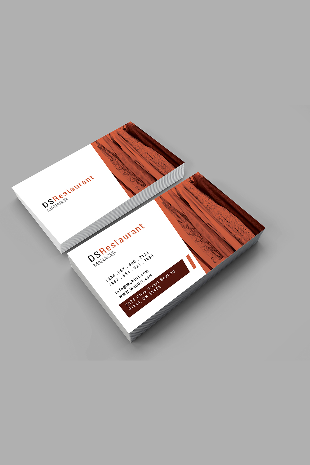 Simple and professional (Fashion) Business card design pinterest preview image.