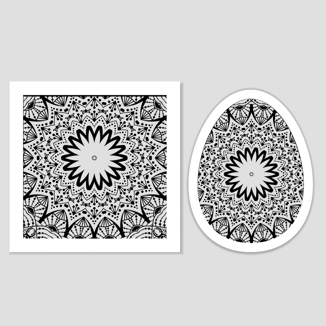 Bundle of 10 Relaxation Mandalas for Paper Cutting or Coloring Book