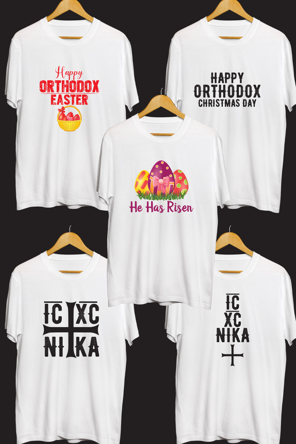 Orthodox Day SVG T Shirt Designs Bundle pinterest preview image.