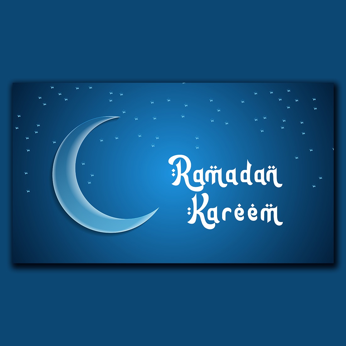 Ramadan Kareem greetings banner design preview image.