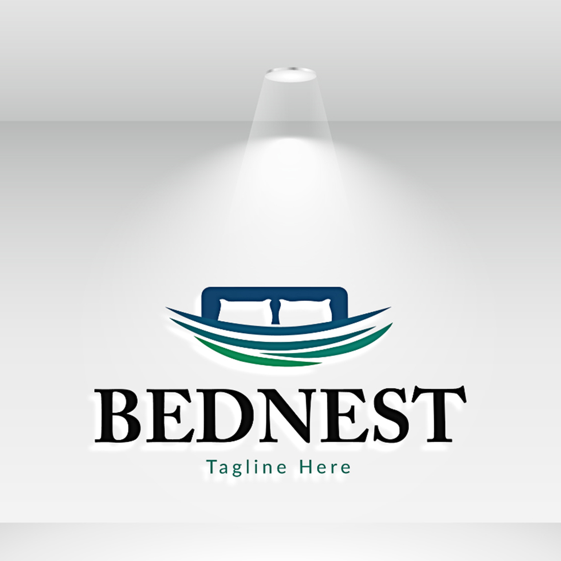 Minimal modern logo "bednest logo" preview image.