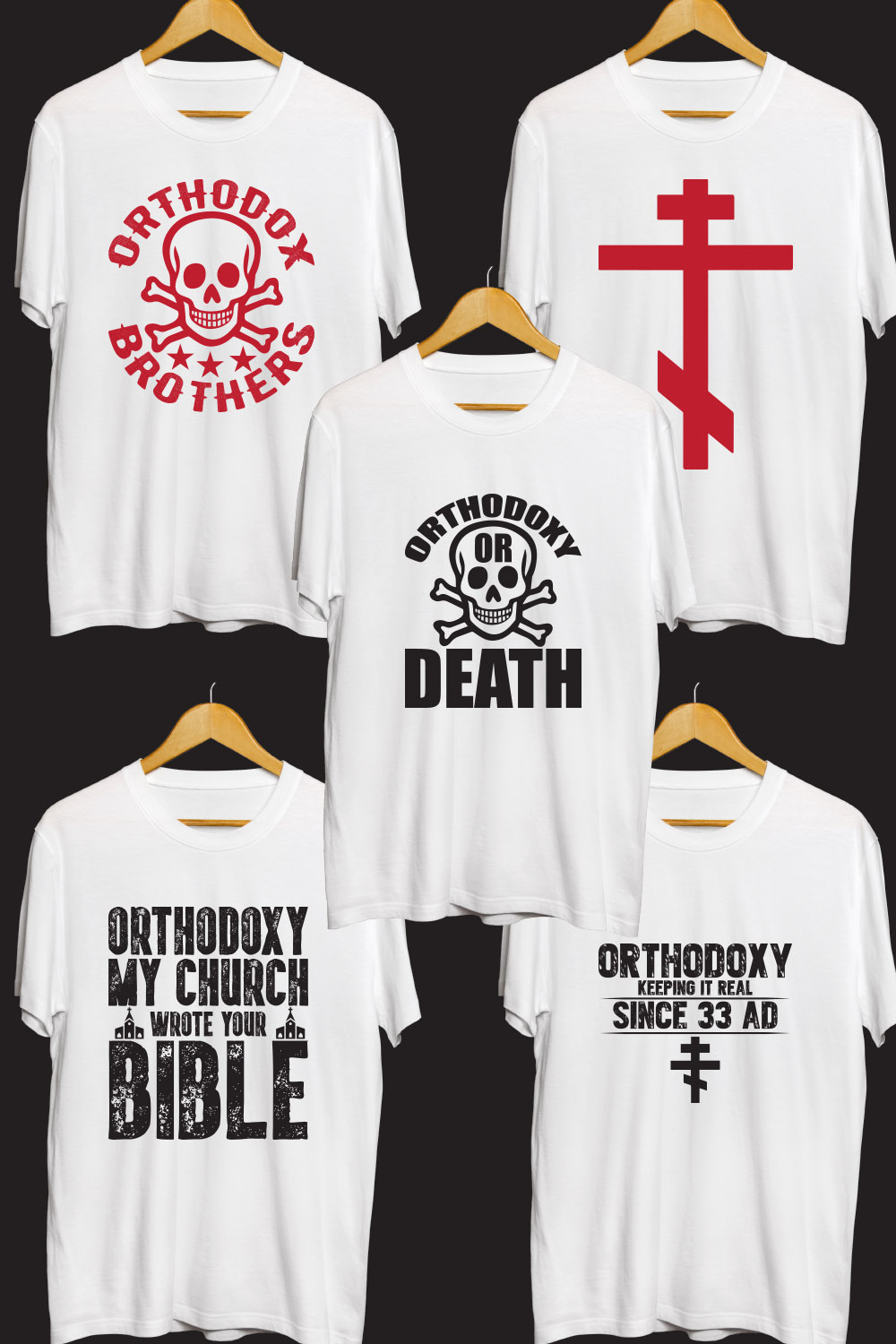 Orthodox Day SVG T Shirt Designs Bundle pinterest preview image.
