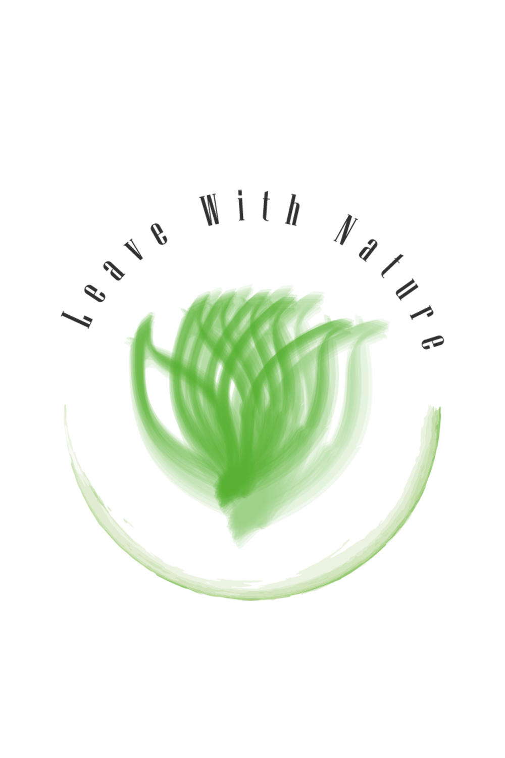 Nature Watercolor logo design pinterest preview image.