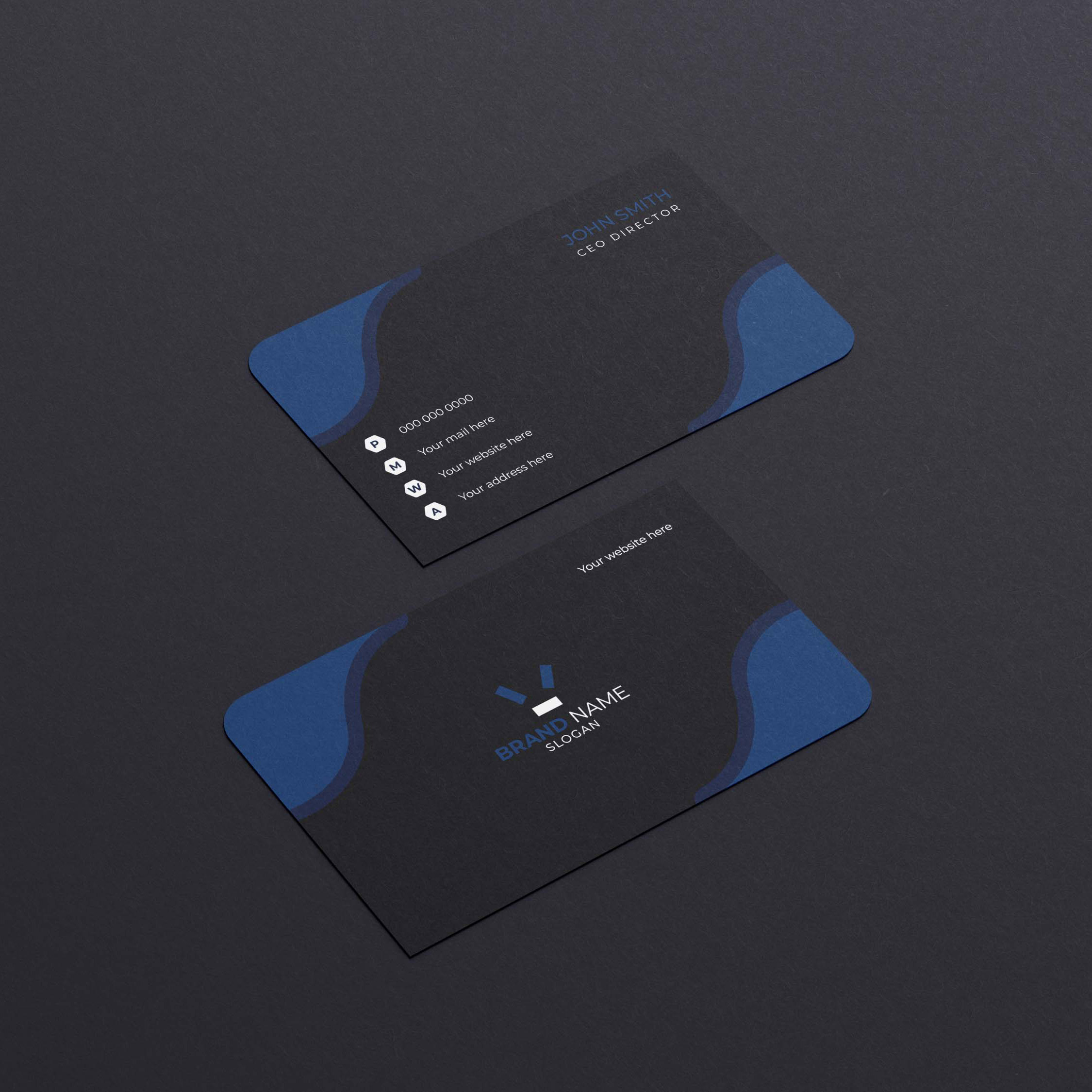 Modern Business Card Template preview image.