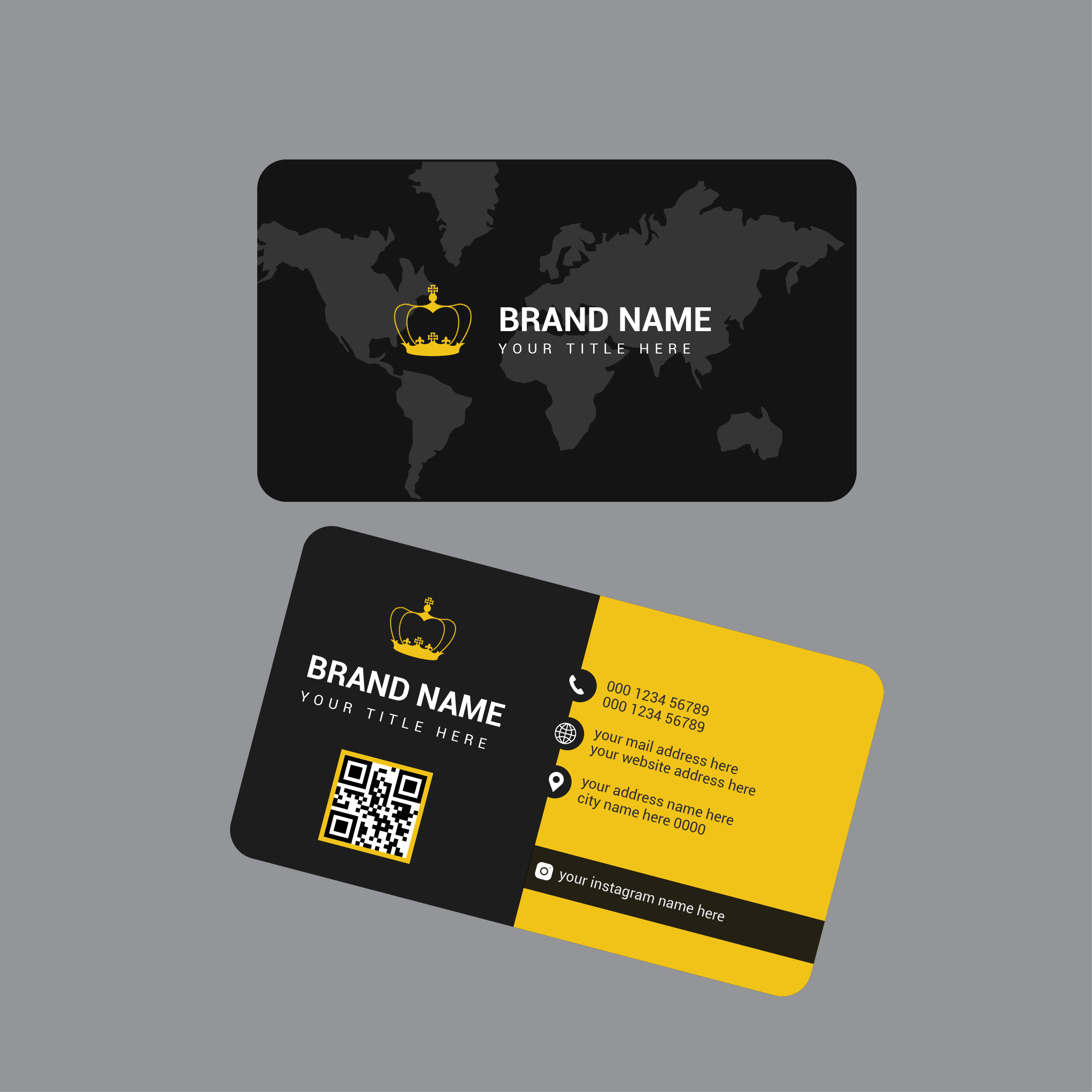 Corporate Business Card Template preview image.