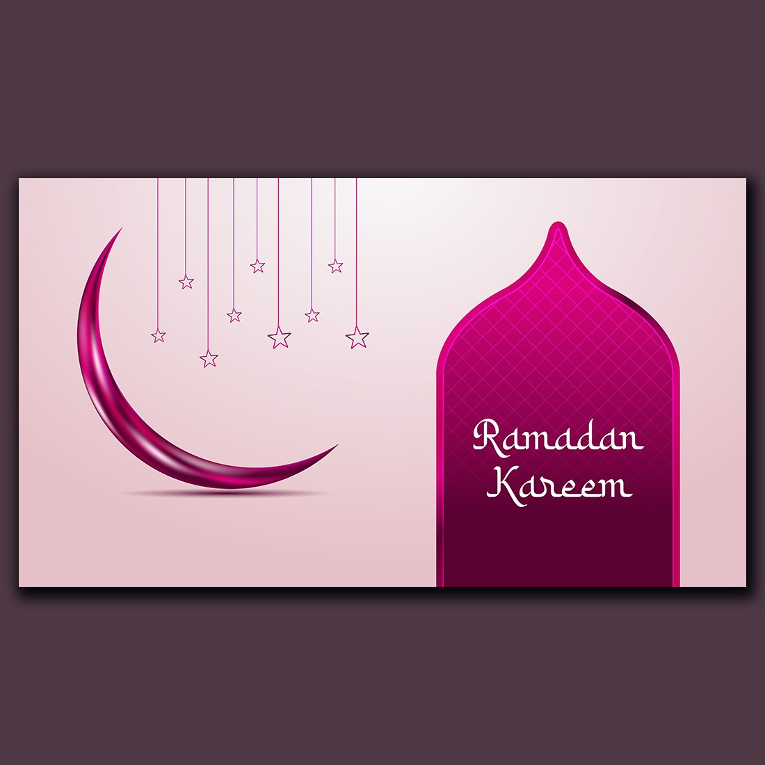 Colorful Ramadan Kareem greetings banner design preview image.