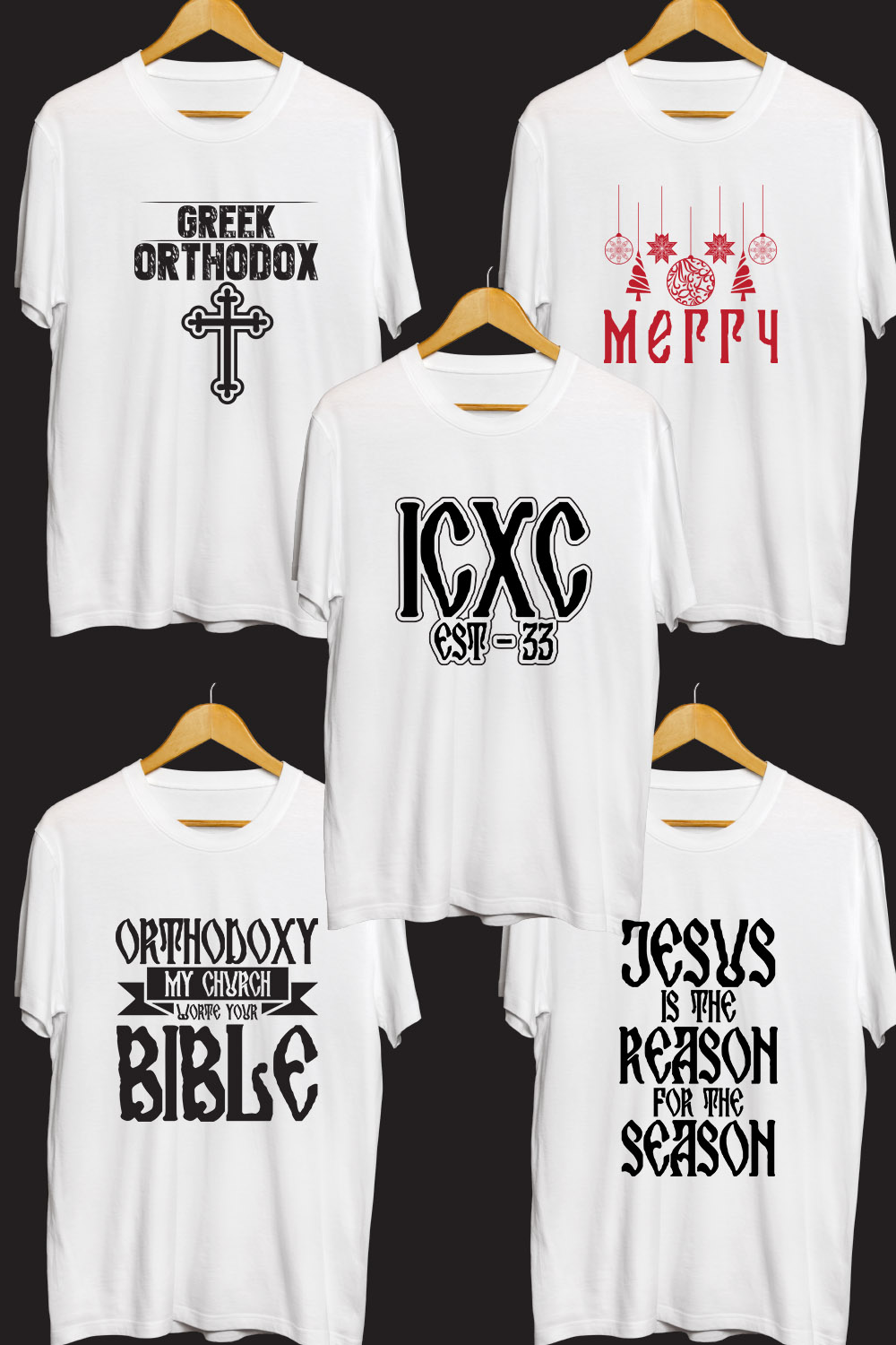 Orthodox Day SVG T Shirt Designs Bundle pinterest preview image.