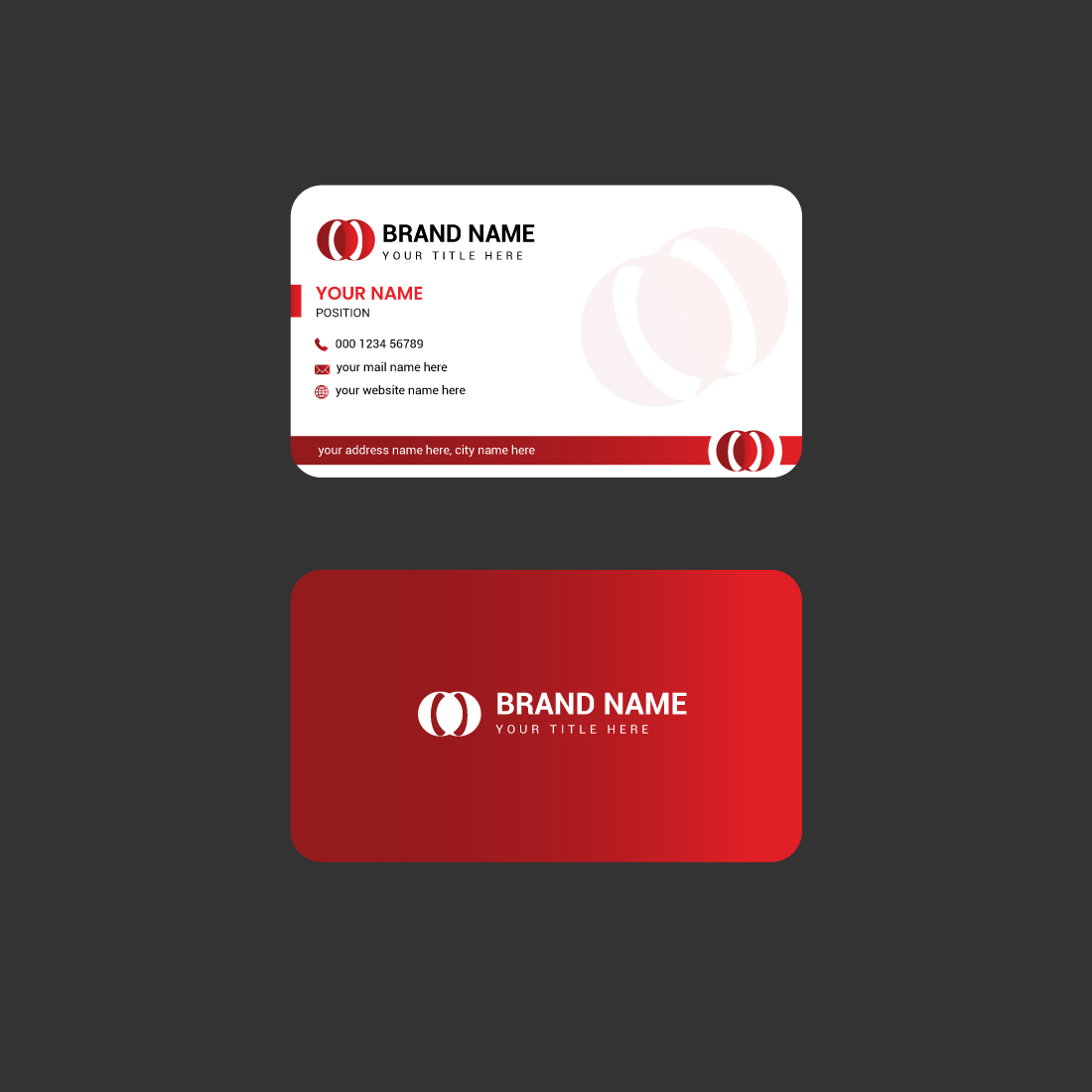 Corporate Business Card Design preview image.