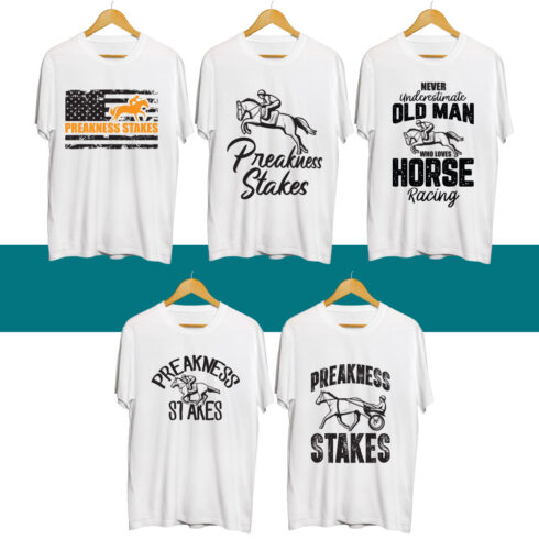 Preakness Stakes SVG T Shirt Designs Bundle cover image.