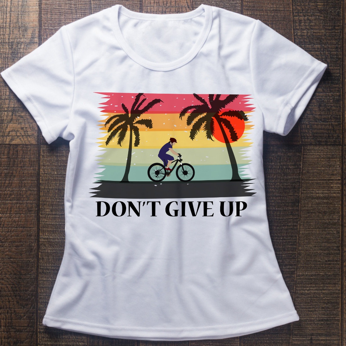 Women's t - shirt that says don't give up with a.