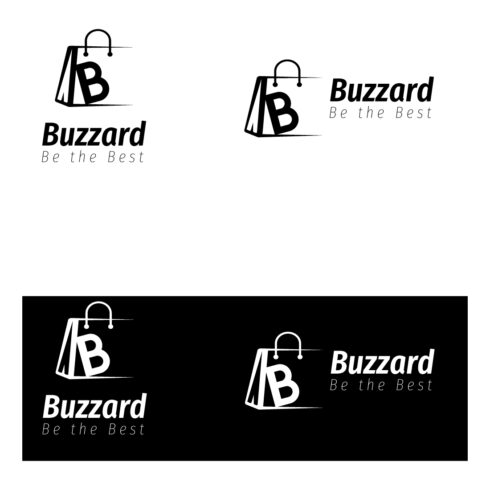 B letter logo design buzzard logo fully editable cover image.