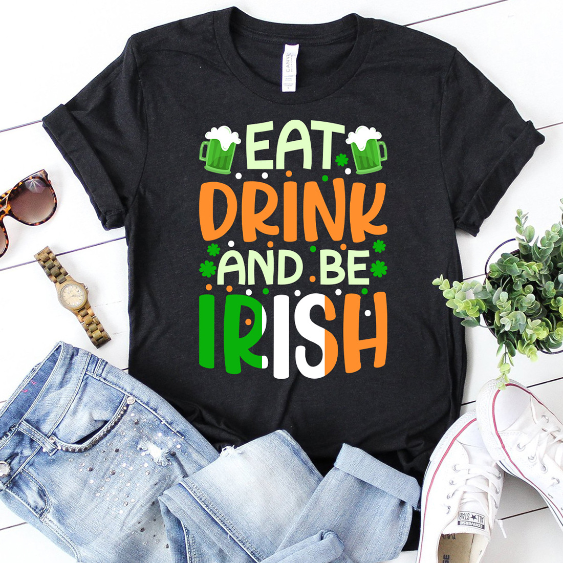 ST Patrick Day T-Shirt Design Bundle preview image.